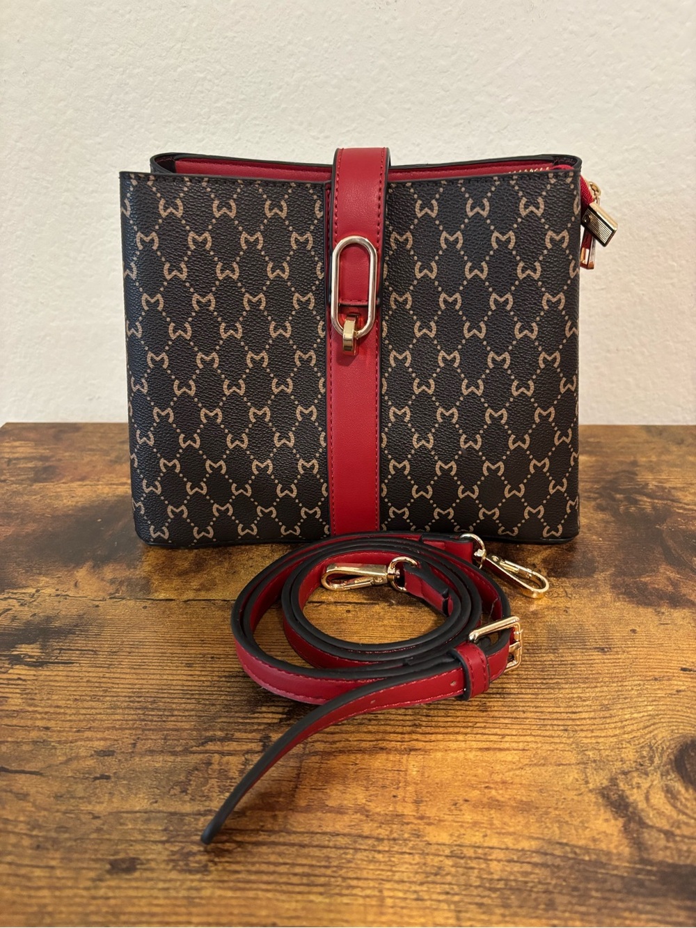 Milano Monogram Milena Hobo Bag - Dark Brown